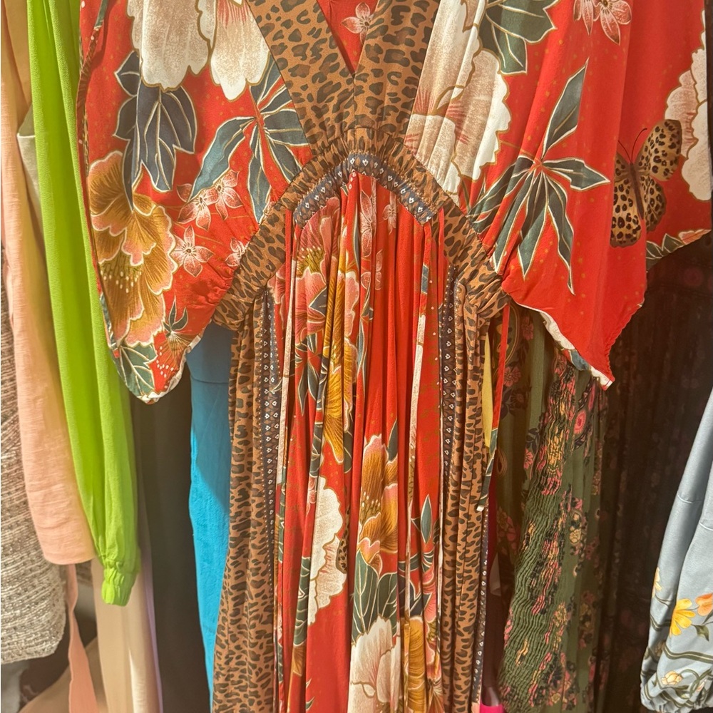 FARM Rio Red Floral Maxi Dress - Picture 2 of 3